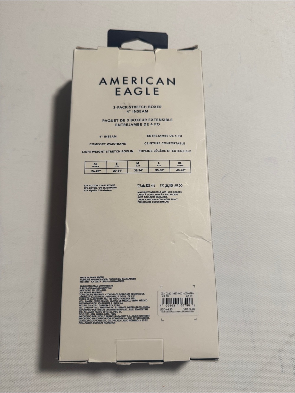 American Eagle Boxers Mens XS 3 Pack Blue - Picture 2 of 2